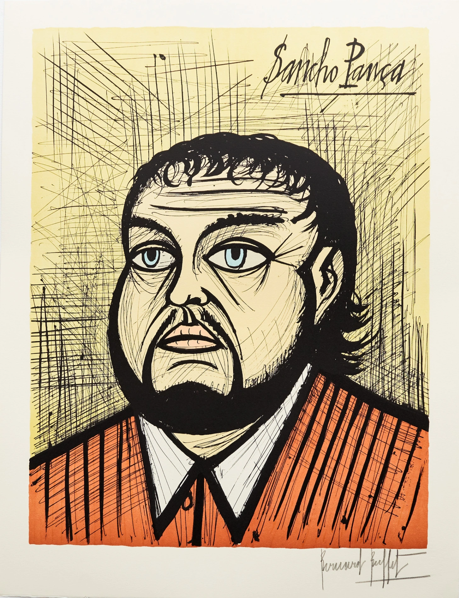 Bernard Buffet Sancho Pancha III - Don Quichotte par Bernard Buffet, 1989, Bernard Buffet Sancho Pancha III - Don Quichotte par Bernard Buffet, 1989