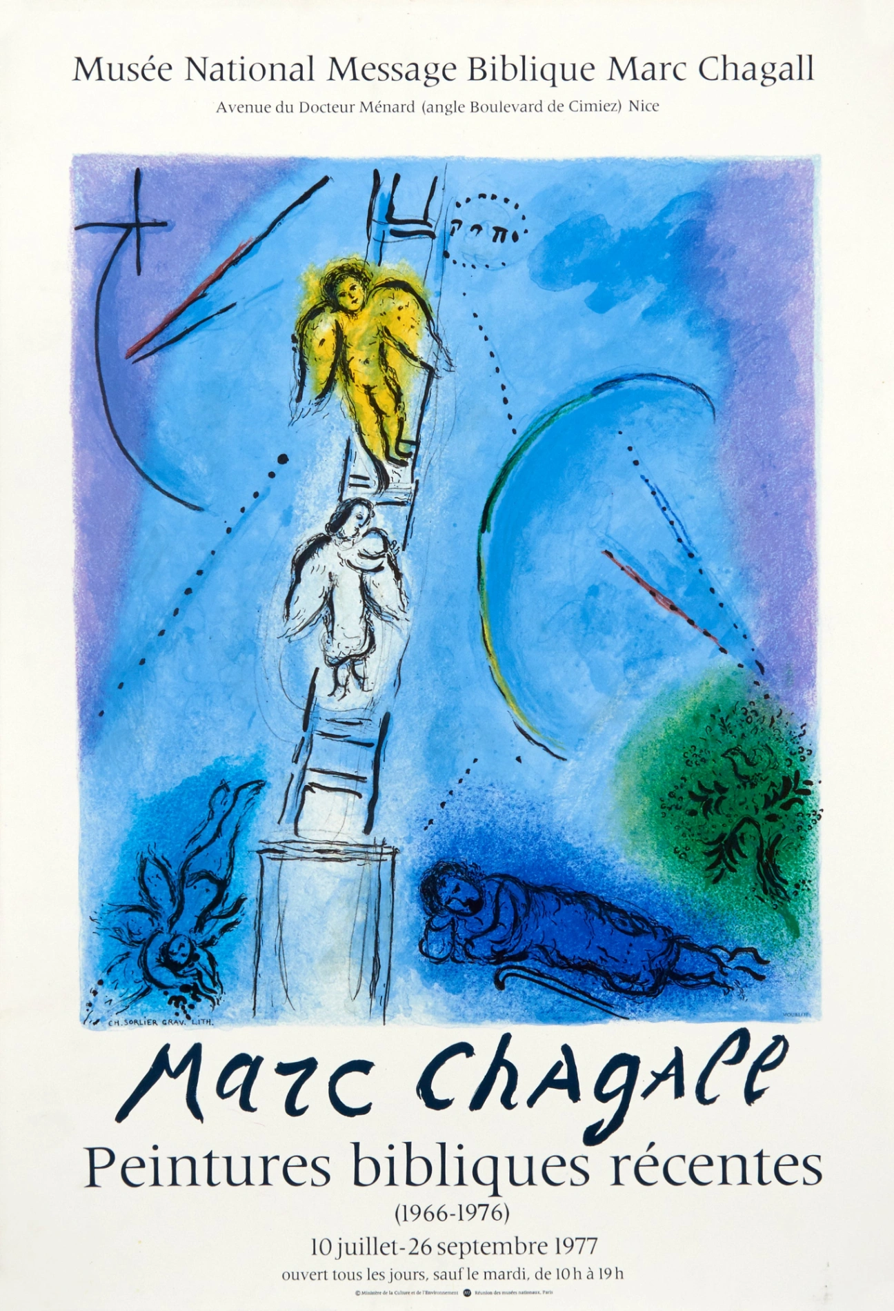 Marc Chagall L'Échelle de Jacob, Peintures Bibliques Récentes 1966-1976 par Marc Chagall