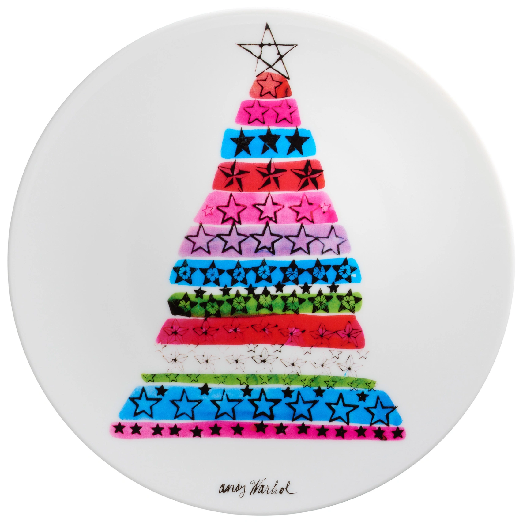 Andy Warhol Assiette en porcelaine "Noël - Arbre", Andy Warhol Assiette en porcelaine "Noël - Arbre"