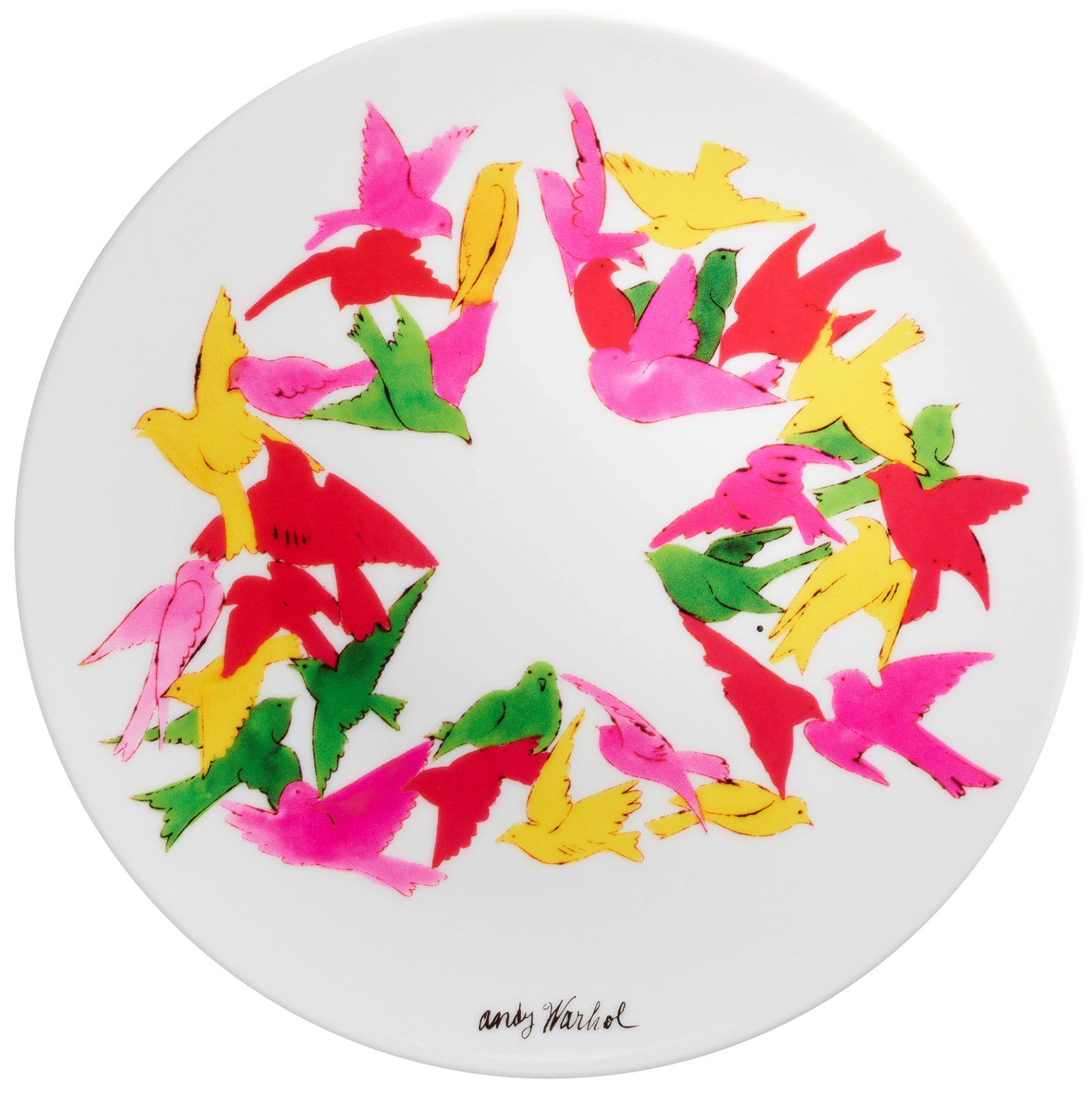 Andy Warhol Assiette en porcelaine "Noël - Oiseaux", Andy Warhol Assiette en porcelaine "Noël - Oiseaux"