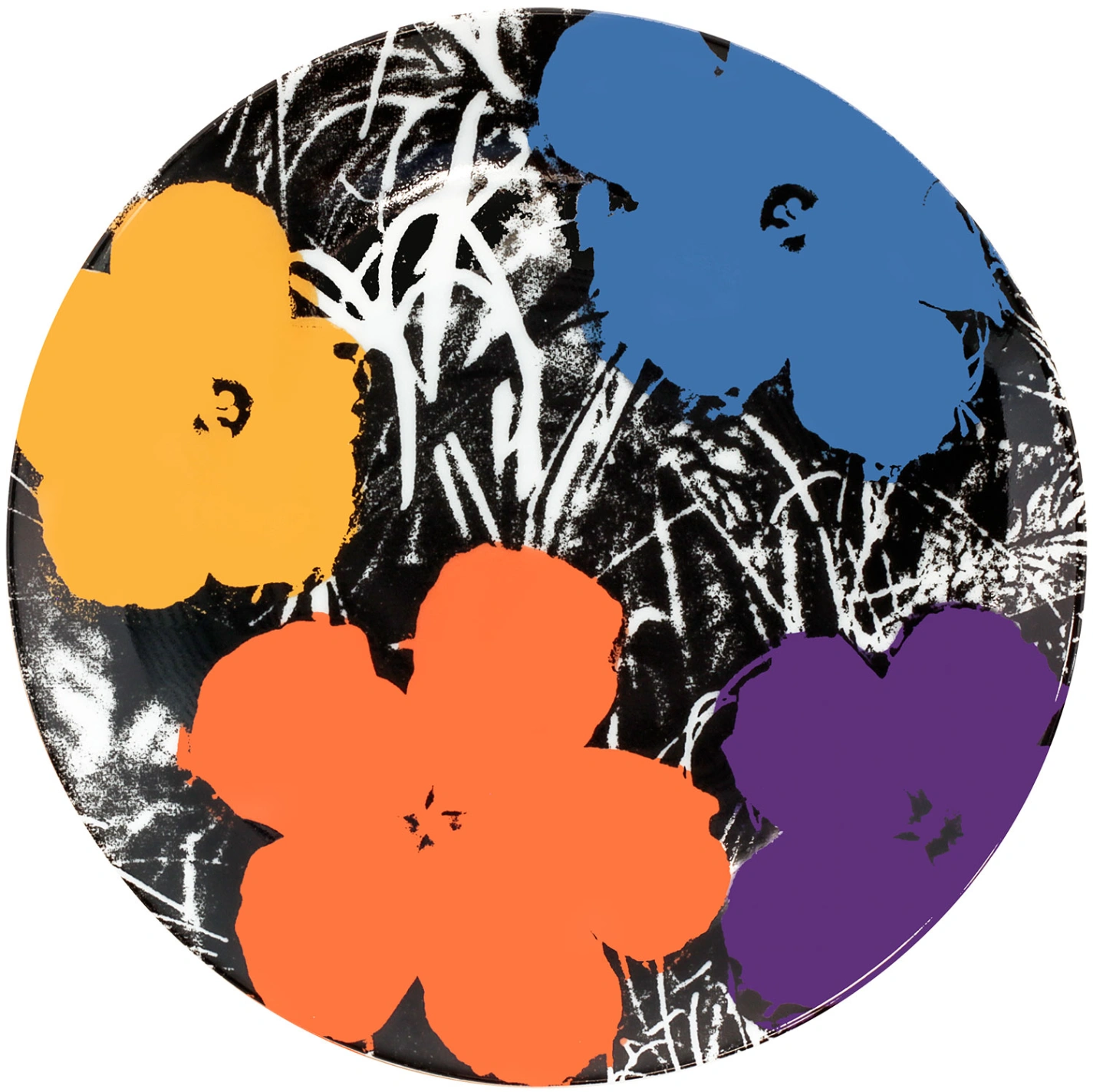 Andy Warhol Assiette en porcelaine "Flowers" (colorée), Andy Warhol Assiette en porcelaine "Flowers" (colorée)