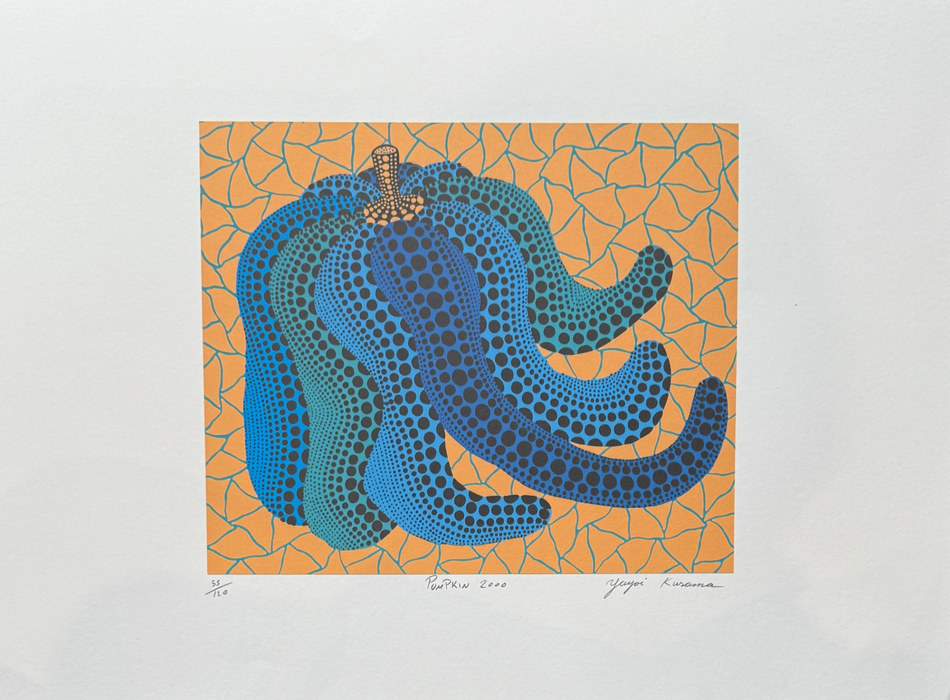 Yayoi Kusama (Née en 1929-) (D'après) – Pumpkin, 2000, Sérigraphie couleurs sur papier Fine Art blanc