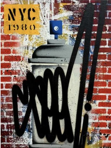 SEEN (Né en 1961) – Spray Can (Red), Oeuvre originale, 2023