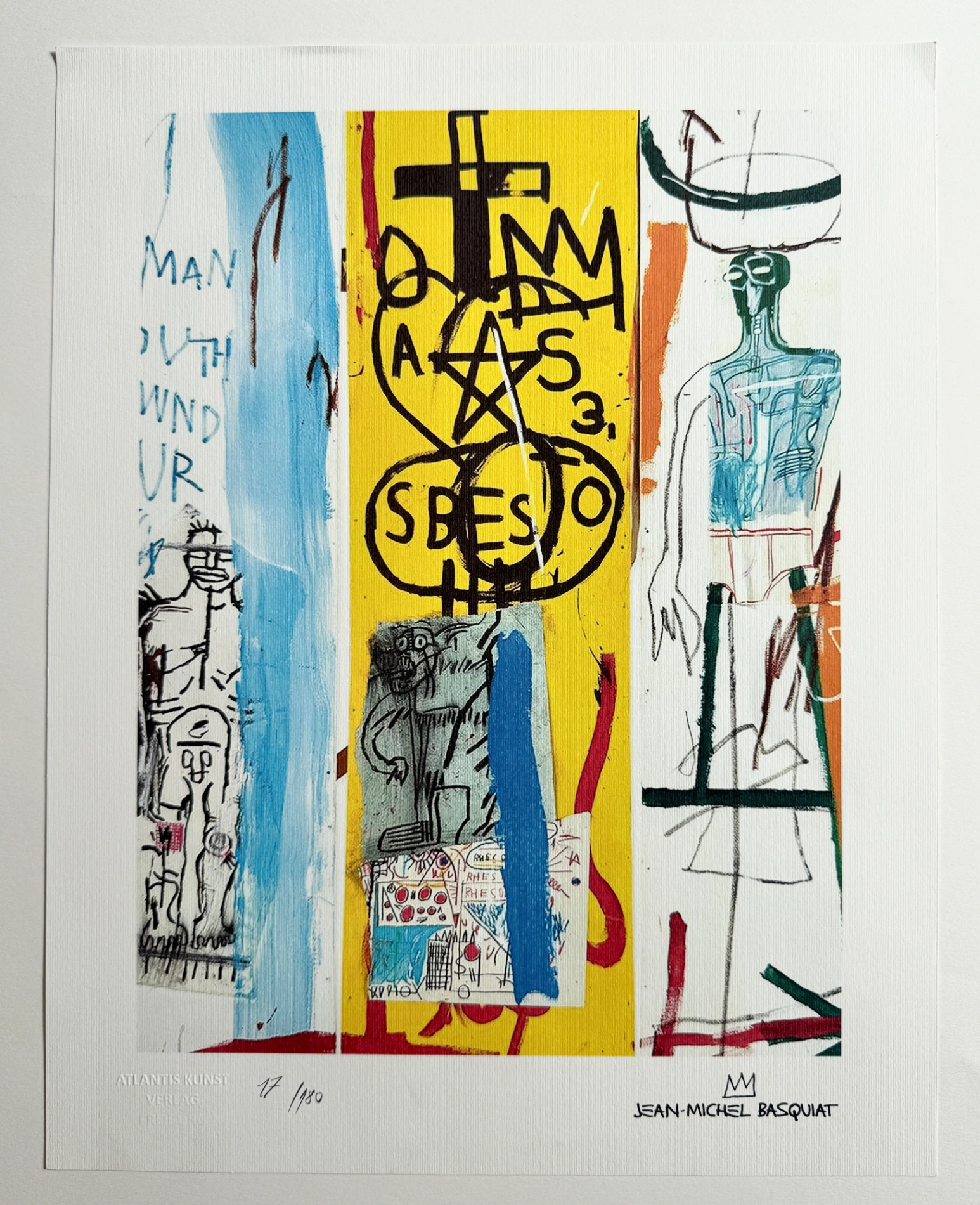 Jean-Michel Basquiat (1960-1988) – Chromolithographie, 1987, Édition de 180 exemplaires.