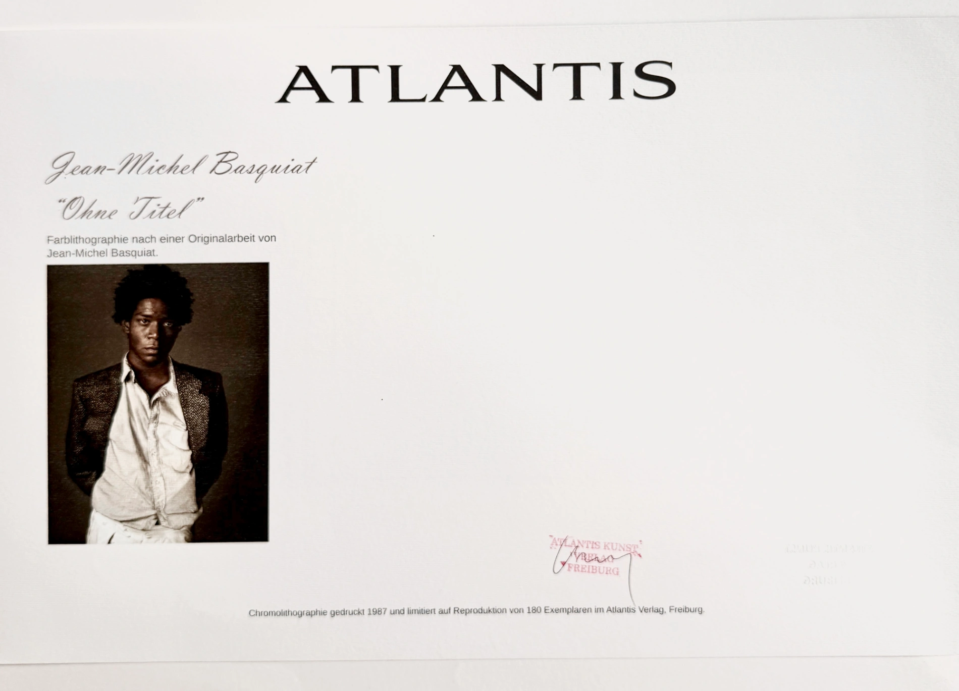 Jean-Michel Basquiat (1960-1988) – Chromolithographie, 1987, Édition de 180 exemplaires. – photo 2