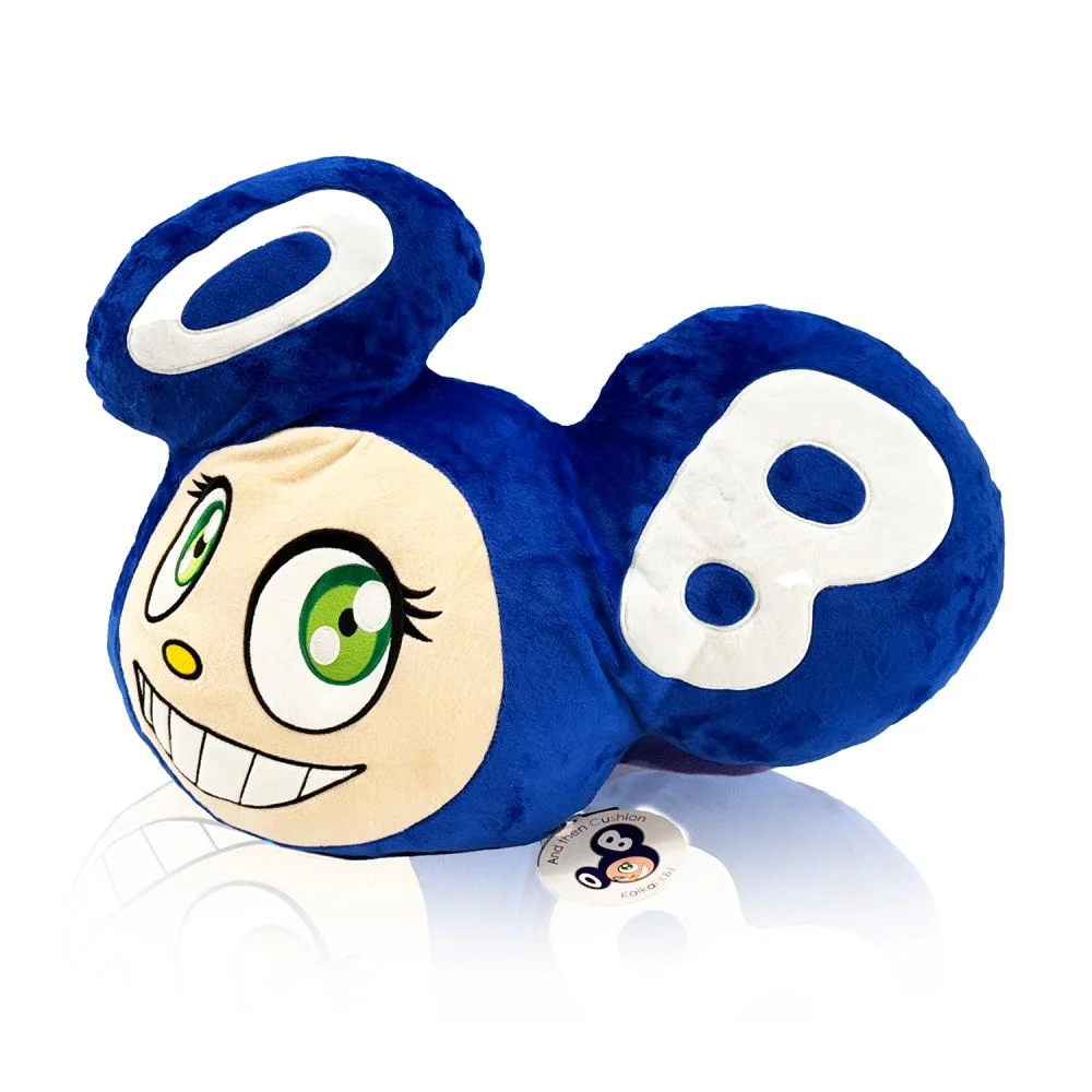 Takashi Murakami – « DOB Face Pillow » par Takashi Murakami, 2019, Coussin/peluche en édition limitée (épuisée) de la marque Kaikai Kiki de Murakami.