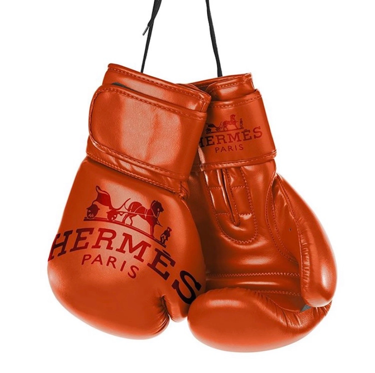 Charly Rocks (né en 1983) – Fighting HERMES, Gants de boxe orange