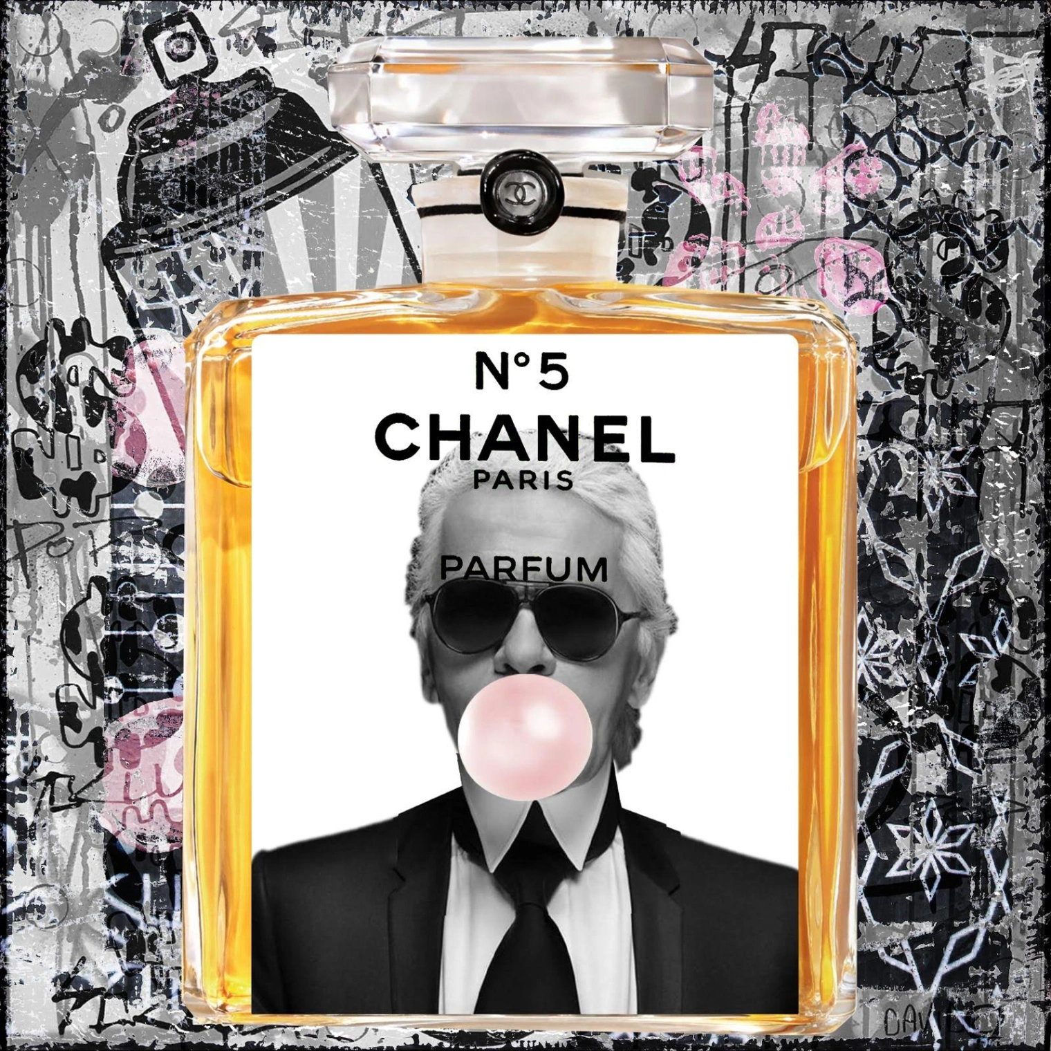 Charly Rocks (né en 1983) – Bubble N°5 (Karl Lagerfield), 2023, Art Digital