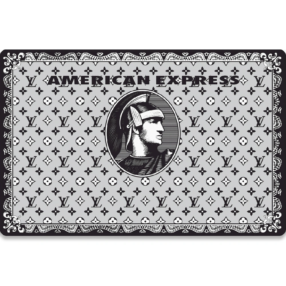 Charly ROCKS (Né en 1983) – AMEX SILVER, 2022, Création digitale et impression sur ALU DIBOND 5mm