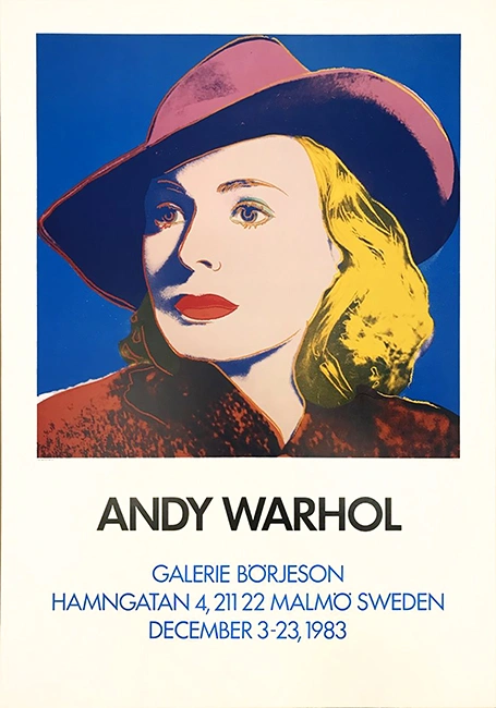Warhol – Andy Warhol Ingrid Bergman with hat 1983, Sérigraphie