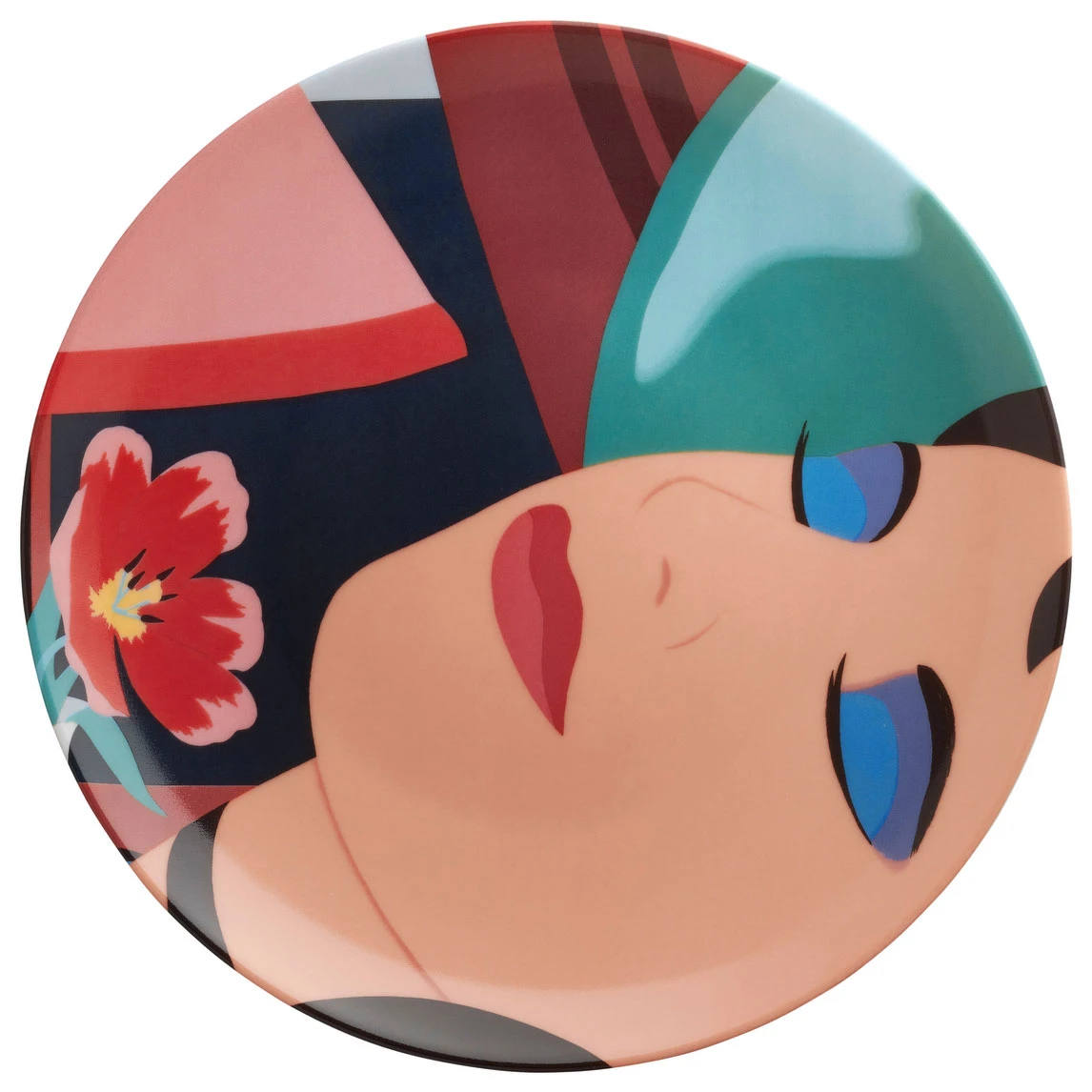 Tom Wesselmann Assiette en porcelaine "Cynthia in the Bedroom" (1981) – Tom Wesselmann "Cynthia in the Bedroom" (1981), Fine porcelain plate featuring a motif f