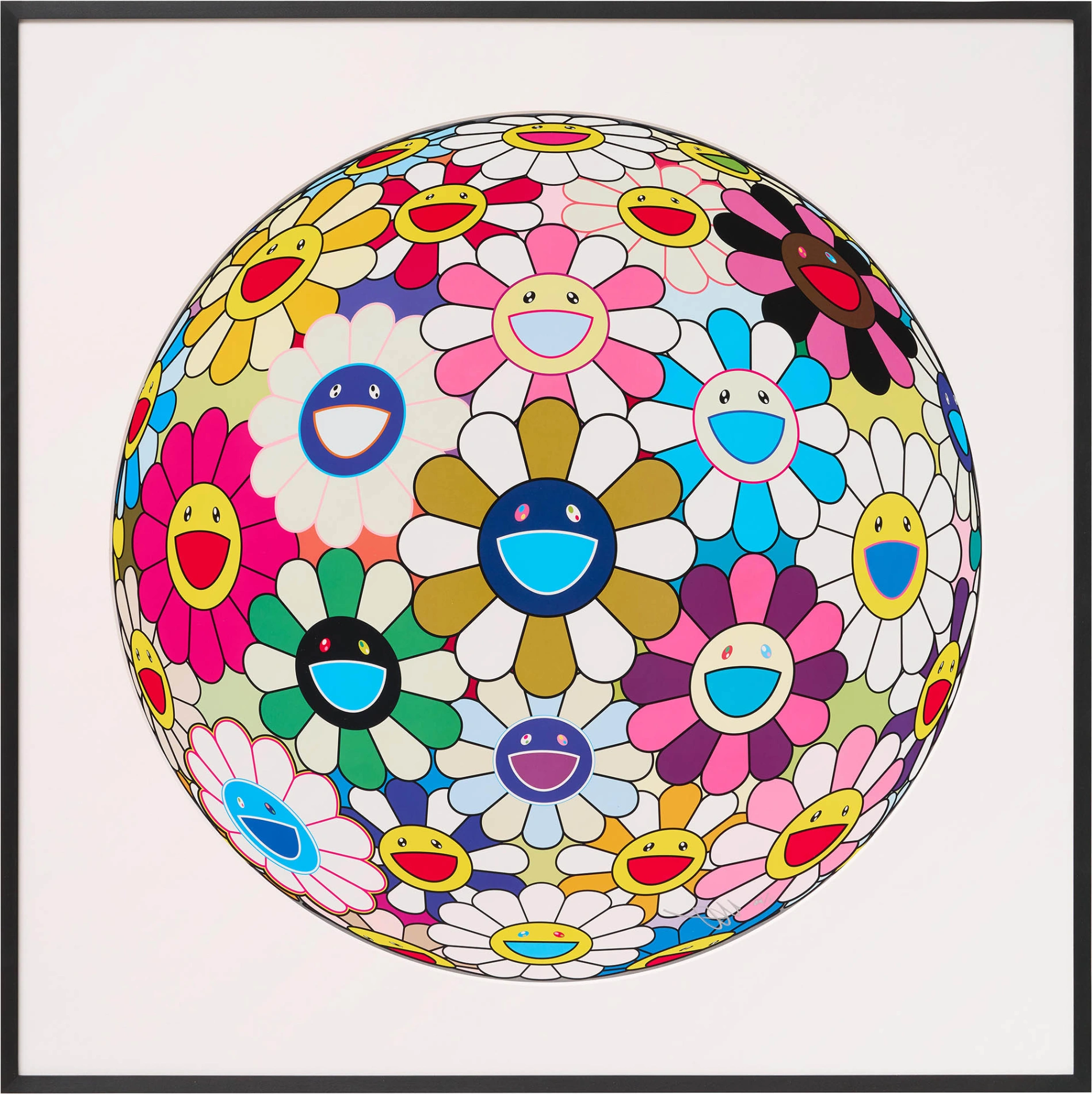 Takashi Murakami « Flowerball (3D) » (2004) – Lithographie, 88 x 88 cm