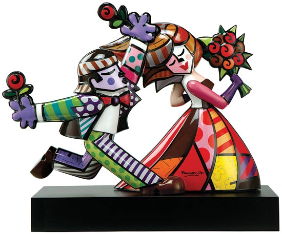 Romero Britto: Porcelain sculpture "Follow Me", Romero Britto: Porcelain sculpture "Follow Me"