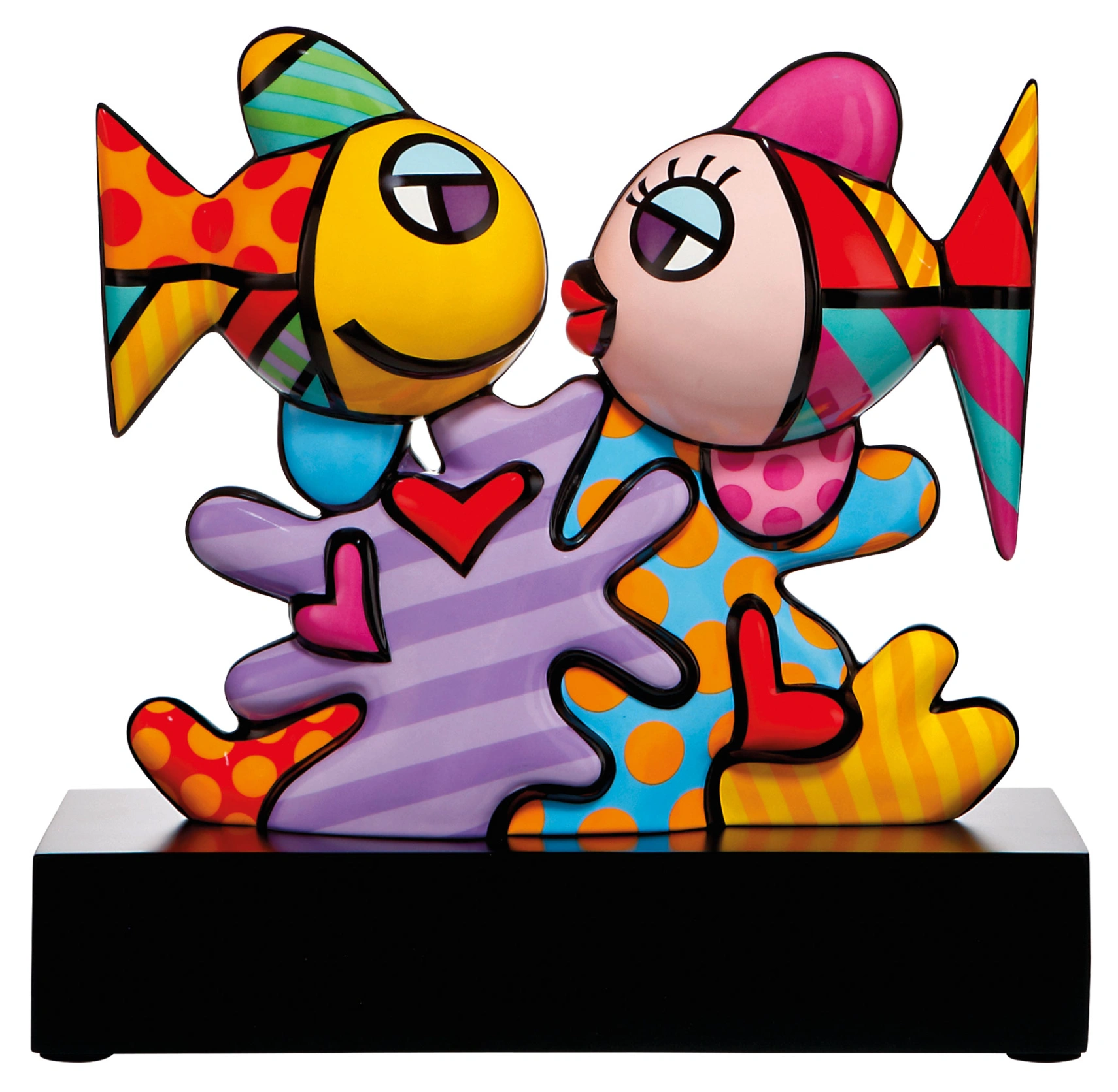 Romero Britto Sculpture en porcelaine "Ocean Love 31" – 31 x 30, Sculpture en porcelaine "Ocean Love 31" de l'artiste brésilien Romero Britto, conçus avec amour