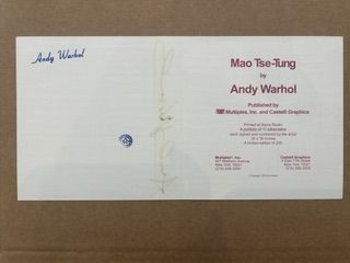 Andy Warhol – Andy Warhol (1928-1987) - Mao Tse-Tung (carton d'annonce signé) n°7, Impression offset en couleurs – photo 2