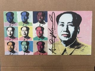 Andy Warhol – Andy Warhol (1928-1987) - Mao Tse-Tung (carton d'annonce signé) n°7, Impression offset en couleurs