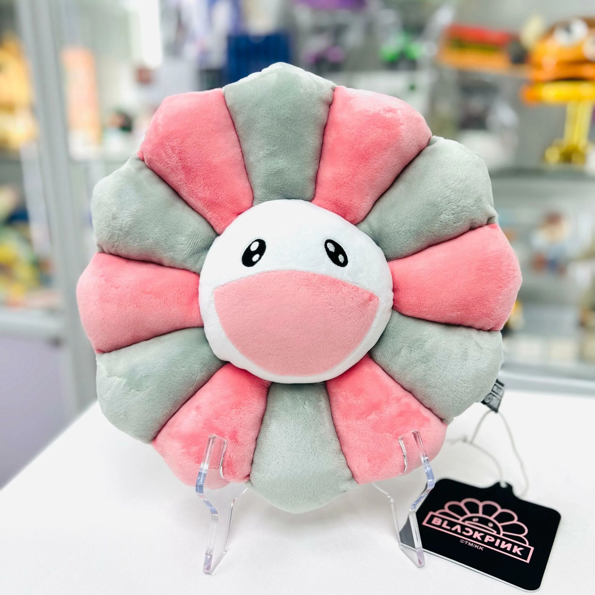 BLACKPINK + Takashi Murakami Coussin Fleur (30cm) (Rose/Gris)
