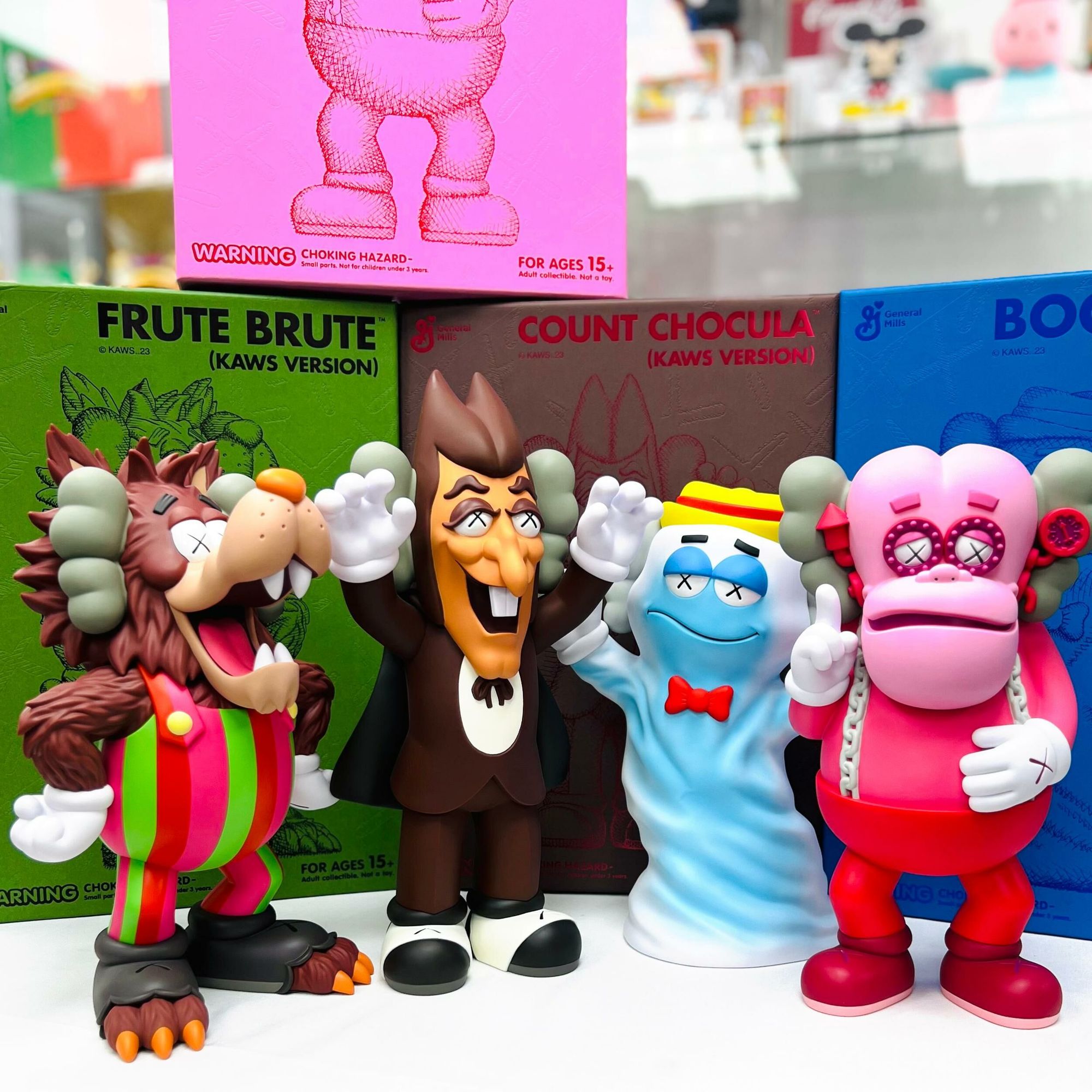 KAWS : MONSTERS FIGURE- BooBerry/FrankenBerry/Countchocula/FruteBrute