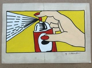 Roy Lichtenstein – Roy Lichtenstein (1923-1997) - Sans-titre (Spray Can), Impression sur tissu