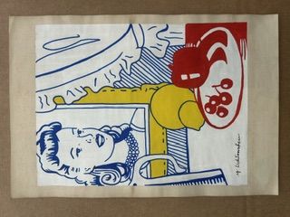 Roy Lichtenstein – Roy Lichtenstein (1923-1997) - Sans-titre (Laocoon), Impression sur tissu