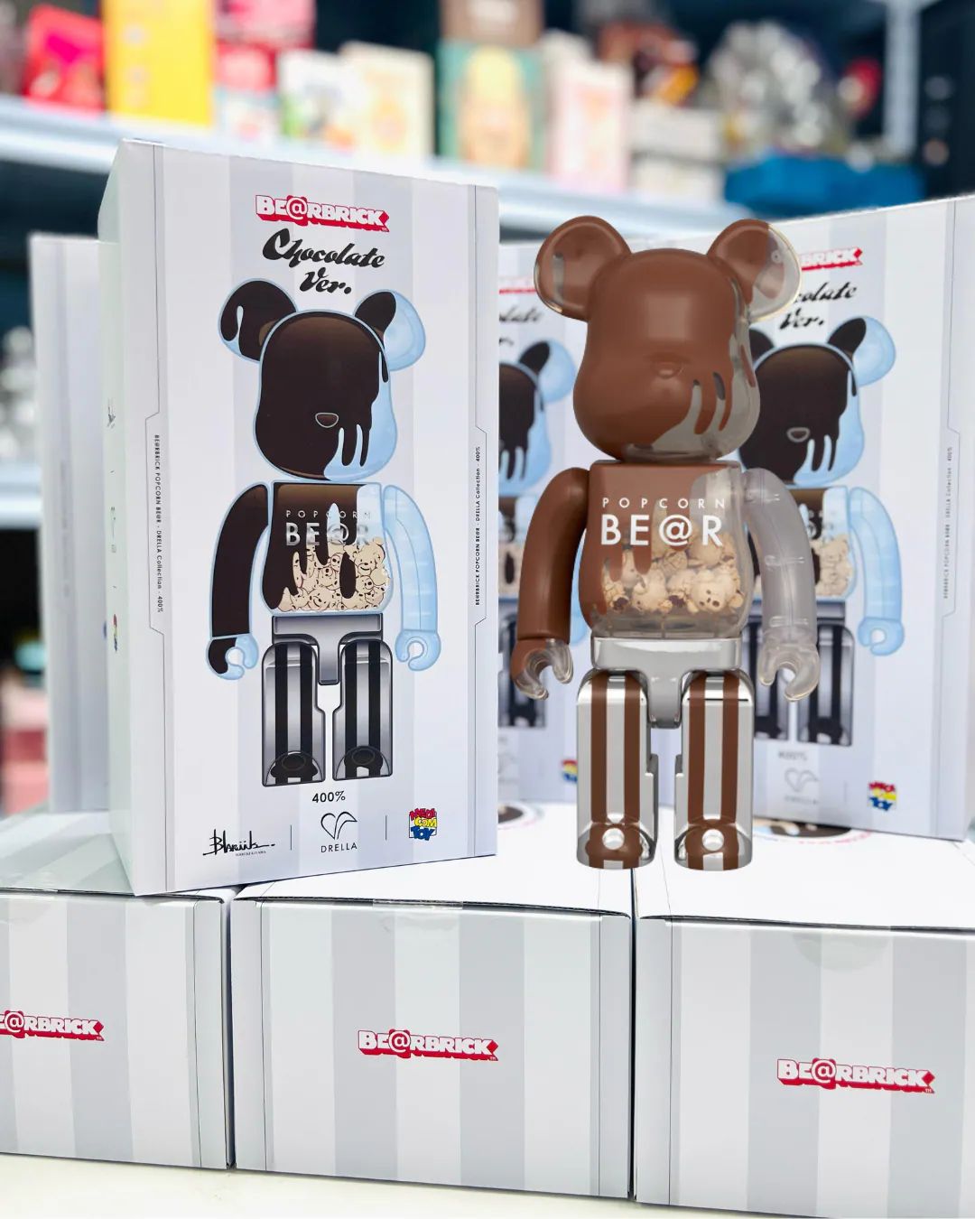 400% BE@RBRICK POPCORN BE@R Chocolat Ver.