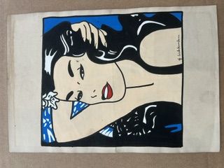 Roy Lichtenstein – Roy Lichtenstein (1923-1997) - Sans-titre (Crying Girl), Impression sur tissu