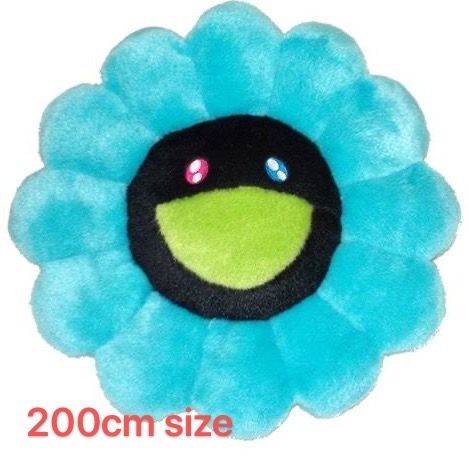 Coussin Fleuri 200 cm / Bleu & Noir