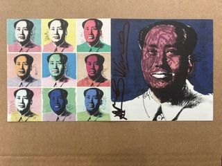 Andy Warhol – Andy Warhol (1928-1987) - Mao Tse-Tung (carton d'annonce signé) n°6, Offset couleur – photo 2