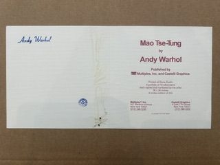 Andy Warhol – Andy Warhol (1928-1987) - Mao Tse-Tung (carton d'annonce signé) n°6, Offset couleur