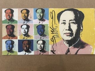 Andy Warhol – Andy Warhol (1928-1987) - Mao Tse-Tung (carton d'annonce signé) n°3, Impression offset en couleurs – photo 2