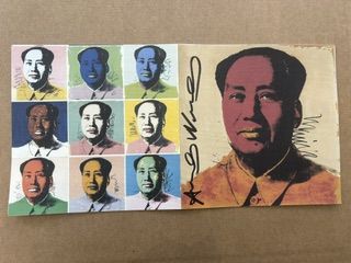 Andy Warhol – Andy Warhol (1928-1987) - Mao Tse-Tung (carton d'annonce signé) n°1, Impression offset en couleurs – photo 2