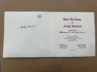 Andy Warhol – Andy Warhol (1928-1987) - Mao Tse-Tung (carton d'annonce signé) n°1, Impression offset en couleurs