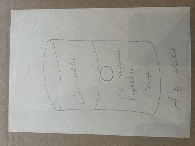 Andy Warhol – Andy Warhol (1927-1987) - Campbell's Old Fashioned Vegetable Soup, Graphite pencil drawing on paper – photo 2