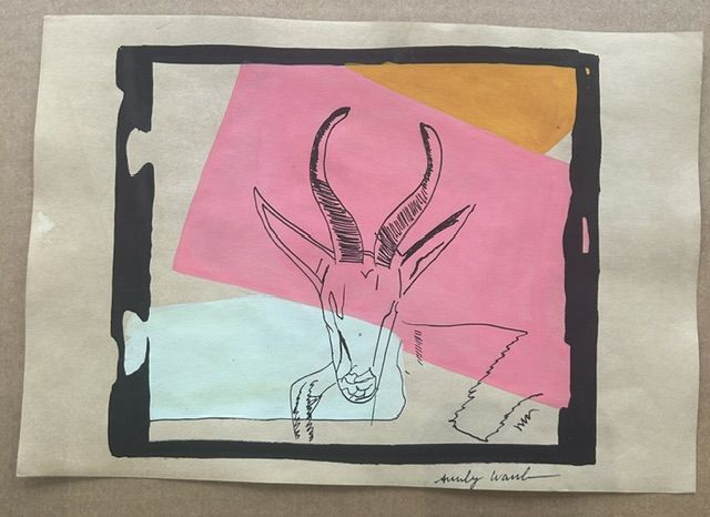 Andy Warhol (1927-1987) – Andy Warhol (1927-1987) - Untitled (Bull’s Head), Ink and gouache on paper
