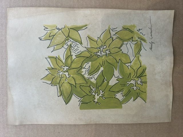 Andy Warhol (1927-1987) – Andy Warhol (1927-1987) - Sans titre (Poinsettias verts), Encre et gouache sur papier – photo 2