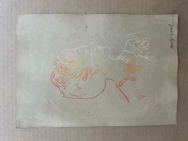 Andy Warhol (1927-1987) – Andy Warhol (1927-1987) - Sans-titre (Visage endormi), Ink and gouache on paper – photo 2
