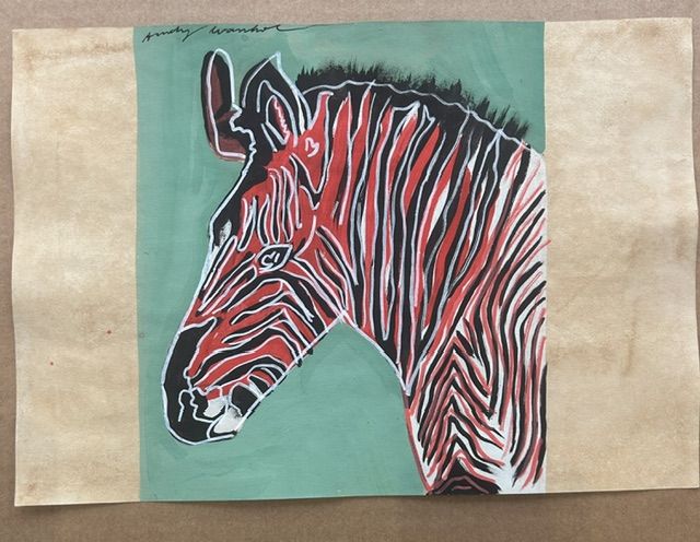 Andy Warhol (1927-1987) – Andy Warhol (1927-1987) – Untitled (Zebra), Gouache on paper